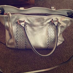 Aimee Kestenberg all leather metallic silver bag